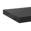 vidaXL Nástenné police 2 ks 100x23,5 cm čierne nehrdzavejúca oceľ