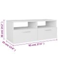 vidaXL TV skrinky 2 ks, kompozitné drevo 95x35x36 cm, biele