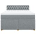 vidaXL Boxspring posteľ s matracom bledosivý 140x190 cm látka