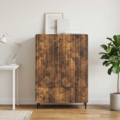 vidaXL Servírovacia skriňa Dymový dub 66 x 34,5 x 97 cm