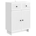 vidaXL Servírovacia skriňa Biela s vysokým leskom 66 x 34,5 x 90 cm