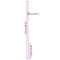 vidaXL Podpora rastlín 5 ks Zelená 170 x 0,6 x 0,6 cm Oceľ