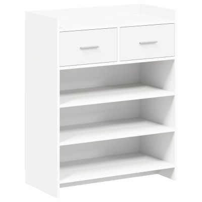 vidaXL Skriňa na topánky Biela 73,5 x 36 x 92 cm Kompozitné drevo