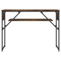 vidaXL Konzolový stolík s policou dymový dub 105x30x75cm kompoz. drevo