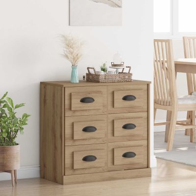 vidaXL Servírovacia skriňa Remeselný dub 70 x 35,5 x 67,5 cm