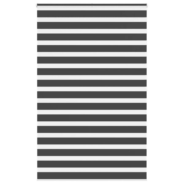 vidaXL Zebra roleta čierna 140x200 cm šírka látky 135,9cm polyester