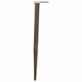 vidaXL Nohy konzolového stolíka, kužeľovitý tvar, 4 ks, prírodná oceľ, 72-73 cm, oceľ
