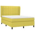vidaXL Boxspring posteľ s matracom zelená 140x190 cm látka