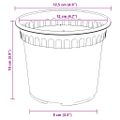 vidaXL Kulatý kvetináč 24 ks Tehlovo červená Ø 12,5 x 10 cm Plast