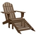 vidaXL Záhradná stolička Adirondack s otomanom a stolíkom jedľový masív hnedá