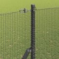 vidaXL Zváraná drôtená ohrada na upevnenie 10 x 1,5 m Sivá Sieťovina