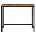 vidaXL stôl Staré drevo 80 x 50 x 76,5 cm Inžinierske drevo a oceľ