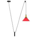 VidaXL Závesná lampa výškovo nastaviteľná E27 lesk červená Ø 22 cm kov
