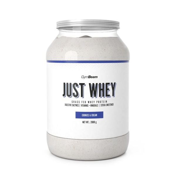 Just Whey Grass-Fed Protein – GymBeam, cookies & cream, 2000 g
