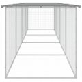 vidaXL Klietka pre kurčatá strecha bledosivá 403x98x90 cm poz. oceľ