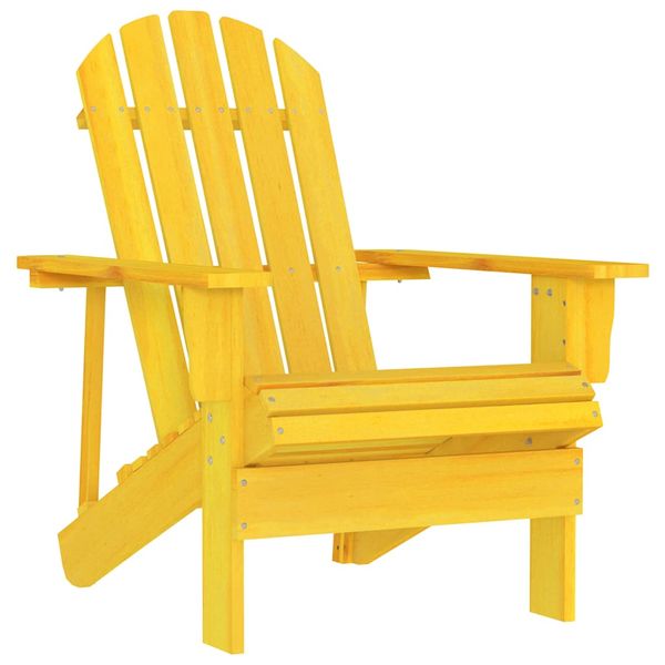 vidaXL Záhradná stolička Adirondack jedľový masív žltá