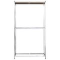 vidaXL 2-posch. stojany na pneumatiky 4ks strieborné 110x40x180cm oceľ