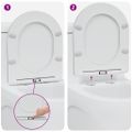 vidaXL WC sedadlo Biela 47 x 36 x 3,4 cm Duroplast