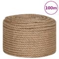 vidaXL Lano zo 100% juty, 12 mm, 100 m