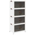 vidaXL stohovateľný úložný box kolesami 4poschodový 75L 64x40x141,5 cm