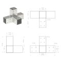 vidaXL Trámová spojka v tvare X 71x71 mm pozinkovaný kov
