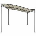vidaXL Strieška krémová 4x3 m 180 g/m² látka a oceľ