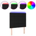 vidaXL Čelo postele s LED čierne 100x5x118/128 cm umelá koža