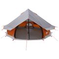 vidaXL Tipi stan 18-miestny Šedá a oranžová Polyester a oceľ