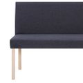 vidaXL Lavica 139,5 cm tmavosivá polyester