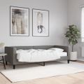 vidaXL Denná posteľ s matracom tmavosivá 90x200 cm látka