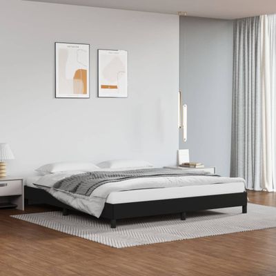 vidaXL Posteľný rám čierny 160x200 cm umelá koža