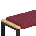 vidaXL Vankúš na lavičku Látka Víno červené Hĺbka 35 cm
