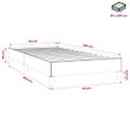 vidaXL Posteľ bez matraca tmavozelený 90x200 cm zamat