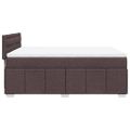 vidaXL Boxspring posteľ s matracom tmavohnedá 160x200 cm látka