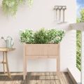 vidaXL Záhradný kvetináč s nohami 70x31x70 cm masívna borovica
