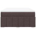 vidaXL Boxspring posteľ s matracom tmavohnedá 160x200 cm látka