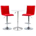 vidaXL 3-dielna barová súprava biela umelá koža