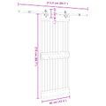 vidaXL Posuvné dvere NARVIK Prírodná a čierna 85 x 210 cm (213,5 cm)