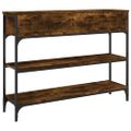 vidaXL Konzolový stolík dymový dub 100x25x75 cm kompozitné drevo