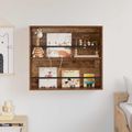 vidaXL Regál na časopisy Staré drevo 80 x 12 x 70 cm Kompozitné drevo