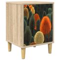 vidaXL Nočný stolík ZAANDAM Dub sonoma 36 x 33 x 50 cm