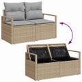 vidaXL Sada pohoviek 9 ks Beige a svetlo šedá polyratan