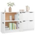 vidaXL Komody 2 ks biele 60x30x70 cm spracované drevo