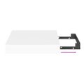 vidaXL Plávajúce nástenné police 2 ks, biele 23x23,5x3,8 cm, MDF