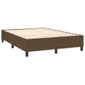 vidaXL Posteľný rám s boxspringom tmavohnedá 140x200 cm látka