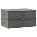 vidaXL Úložné boxy 2 ks látkové 70x40x18 cm antracitové