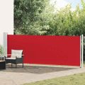 vidaXL Zaťahovacia bočná markíza na terasu 140x600 cm červená