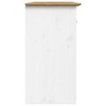 vidaXL Komoda BODO biela a hnedá 115,5x44x80 cm borovicový masív