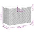 vidaXL Záhrad. úložný box čierny 110x55x63 cm polyratan akáciové drevo