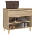 vidaXL Botník dub sonoma 70x36x60 cm spracované drevo